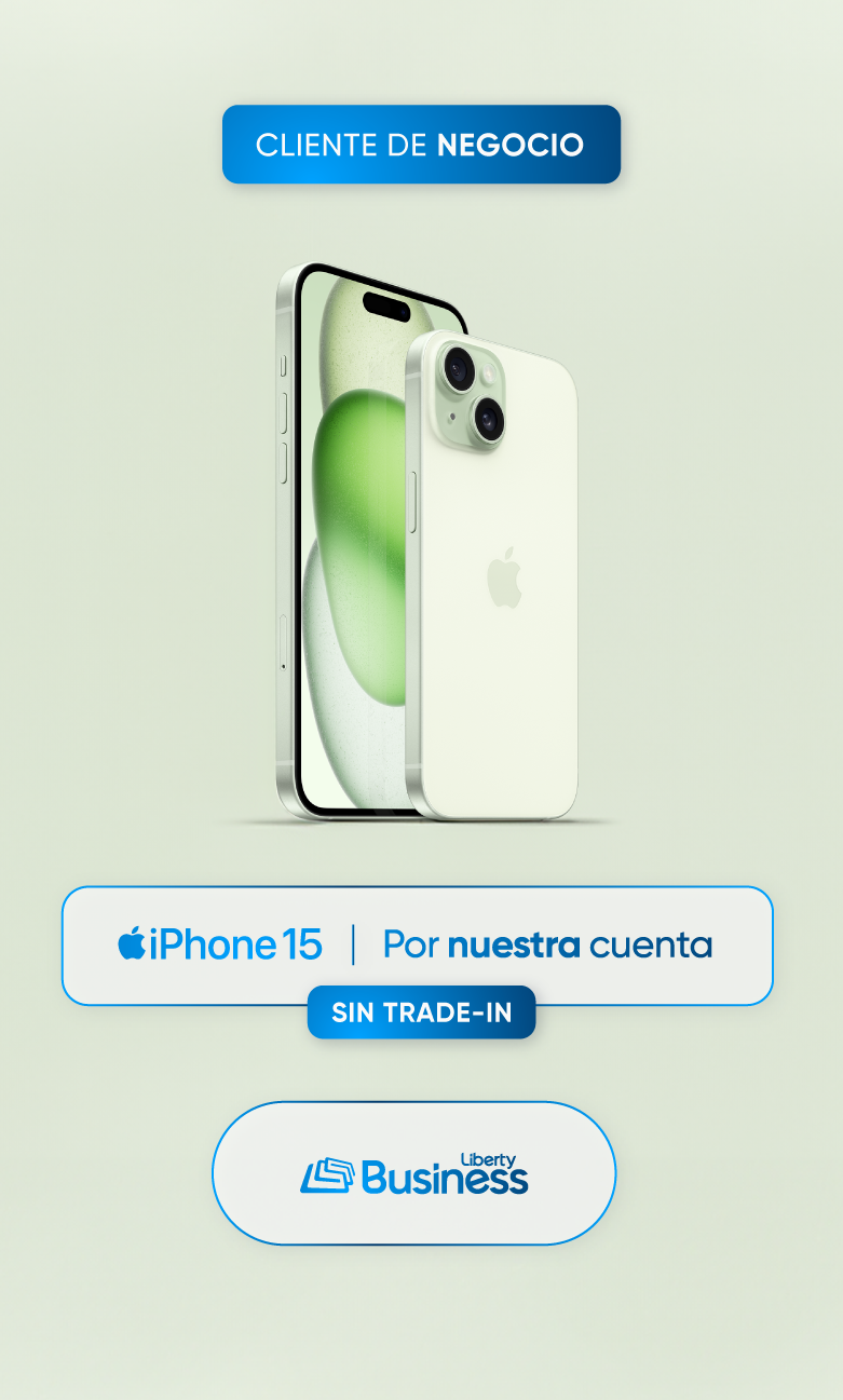 iPhone 15 de 128GB Por Nuestra Cuenta - Liberty Business