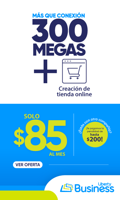 Aprovecha y conecta tu negocio al internet más rápido en Puerto Rico* con 300 Megas de velocidad + creación de tu tienda en línea, ¡por $85 al mes!