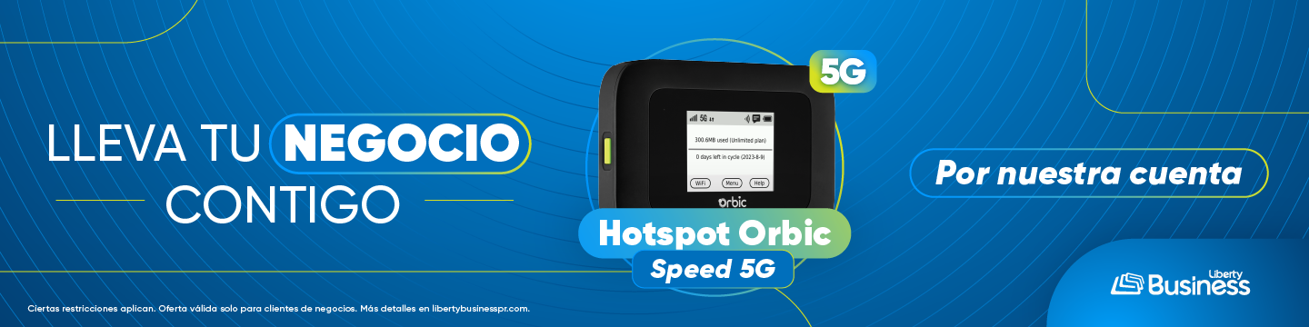 Descubre la velocidad y confiabilidad del 5G con nuestro Hotspot Orbic, ¡totalmente gratis!