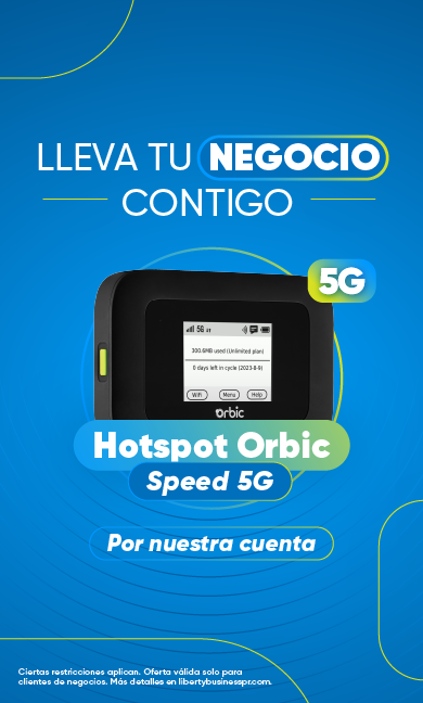 Descubre la velocidad y confiabilidad del 5G con nuestro Hotspot Orbic, ¡totalmente gratis!